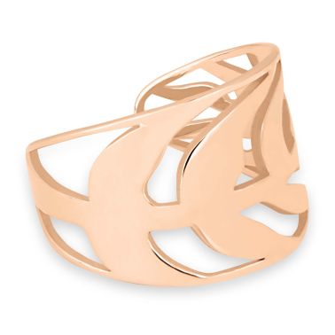 Ginette NY Palms open ring in rose gold
