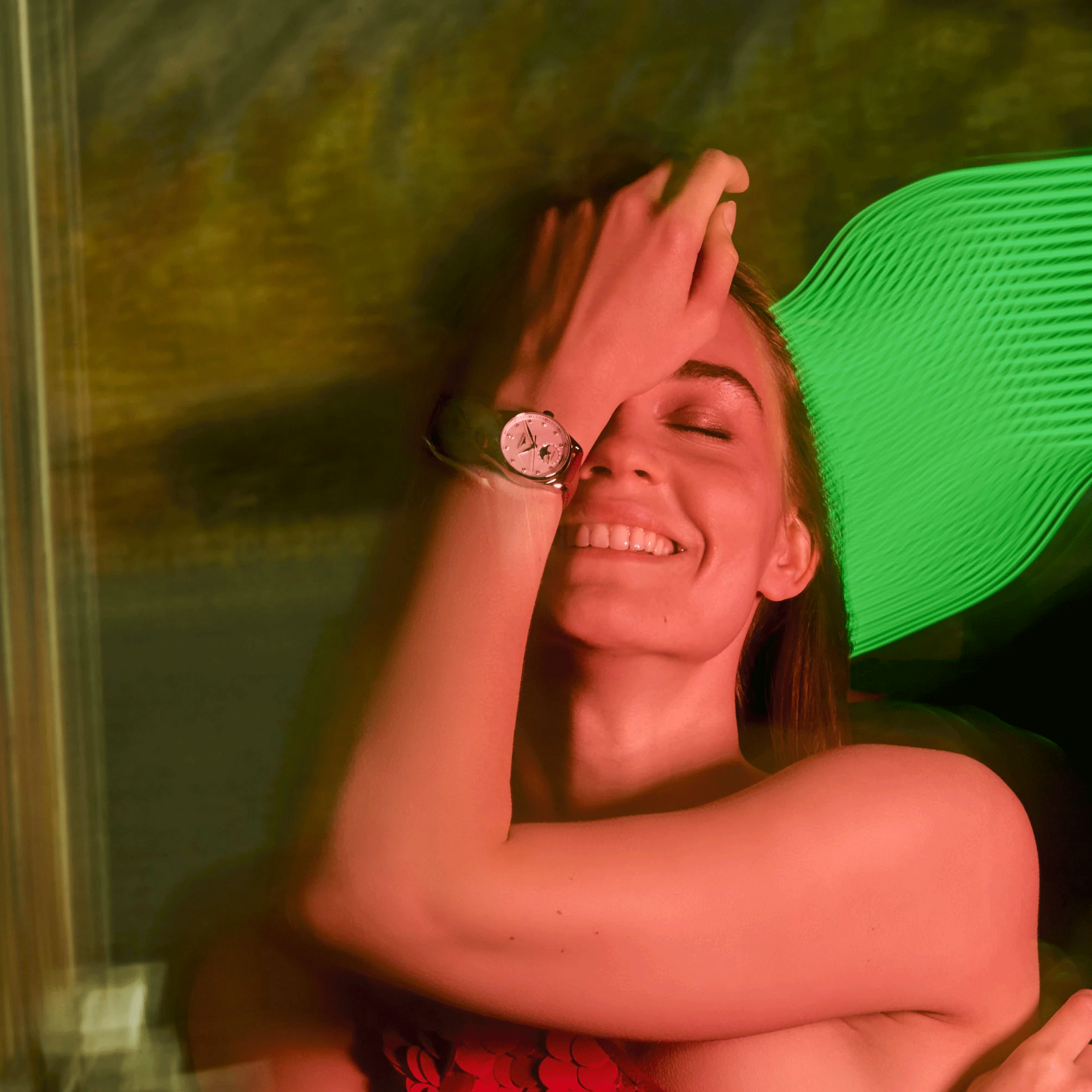 Montre Longines Master Collection automatique cadran nacre blanche bracelet cuir croco rouge 34 mm L2.409.4.87.2