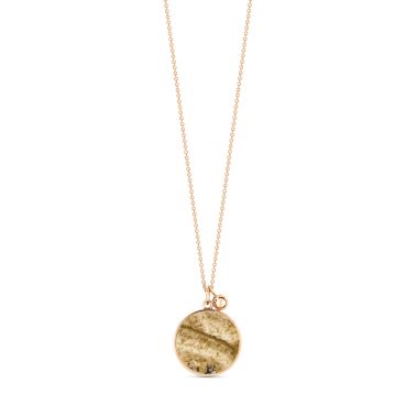 Ginette NY Ever rose gold and jasper landscape necklace 