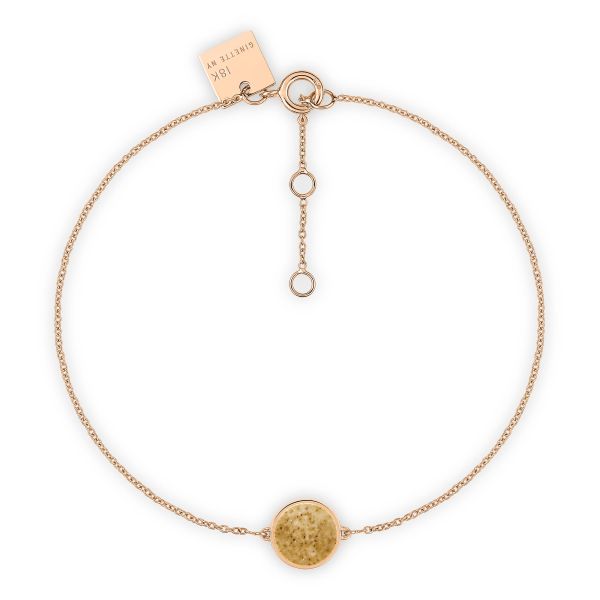 Ginette NY Mini Ever Disc bracelet in rose gold and landscape jasper