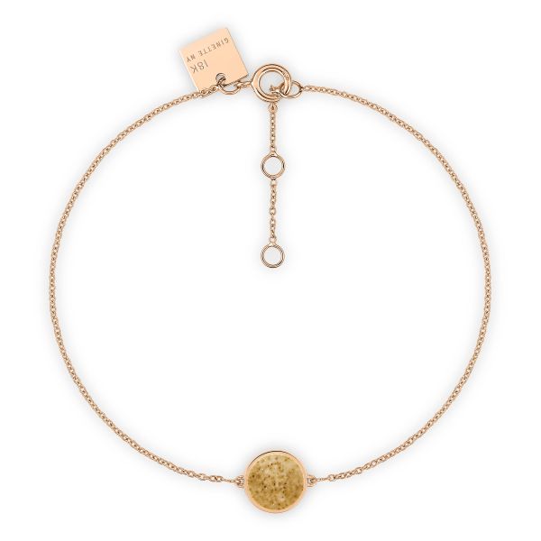 Bracelet Ginette NY Mini Ever Disc en or rose et jaspe paysage