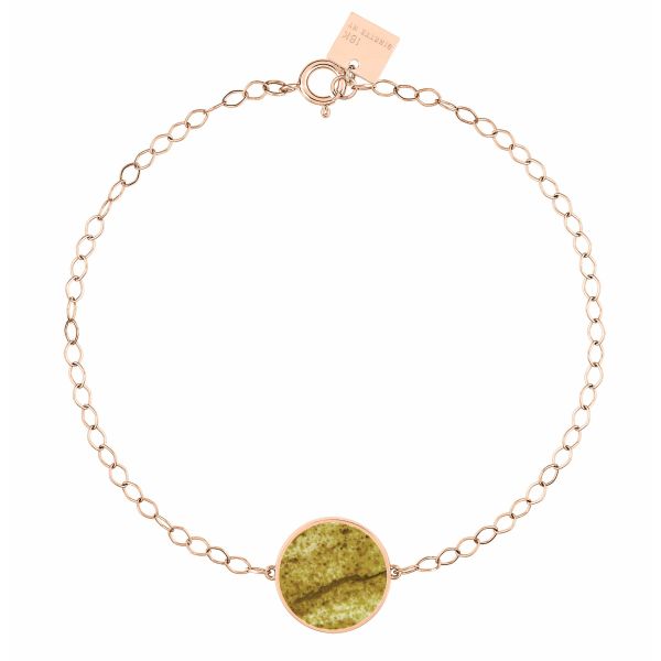 Bracelet Ginette NY Ever Disc en or rose et jaspe paysage