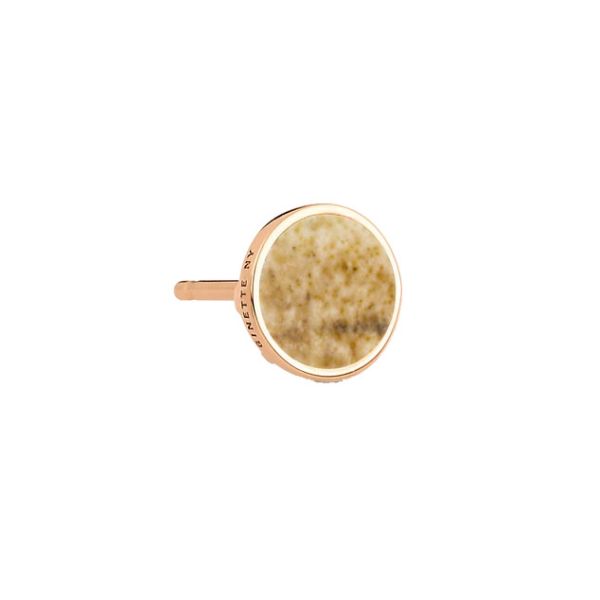 Ginette NY Ever Disc earring in rose gold and landscape jasper