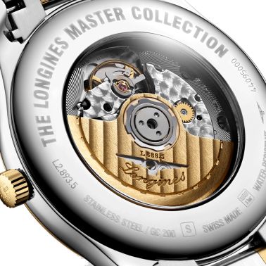 Longines Master Collection automatic watch gold dial steel bracelet gold bracelet 42 mm