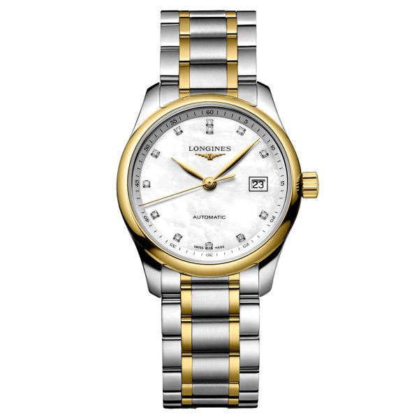 Montre Longines Master Collection bicolore automatique cadran nacre bracelet acier et or 29 mm L2.257.5.87.7