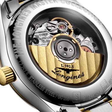 Longines Master Collection bicolour automatic watch mother-of-pearl dial steel gold bracelet 29 mm