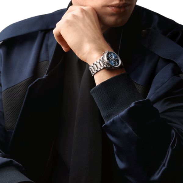 Montre Longines Master Collection chronographe automatique cadran bleu bracelet acier 40 mm L2.629.4.92.6