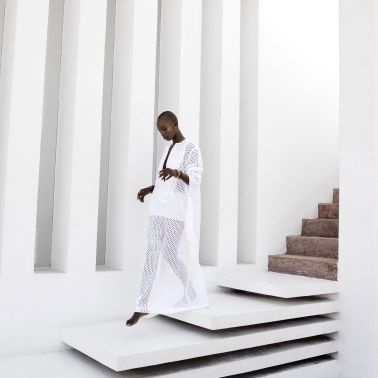 Ginette NY Ever Disc earrings in rose gold and jasper landscape