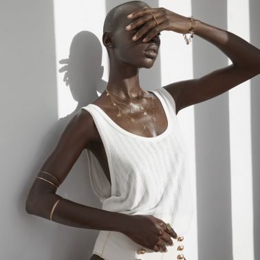 Sautoir Ginette NY Twenty charms en or rose