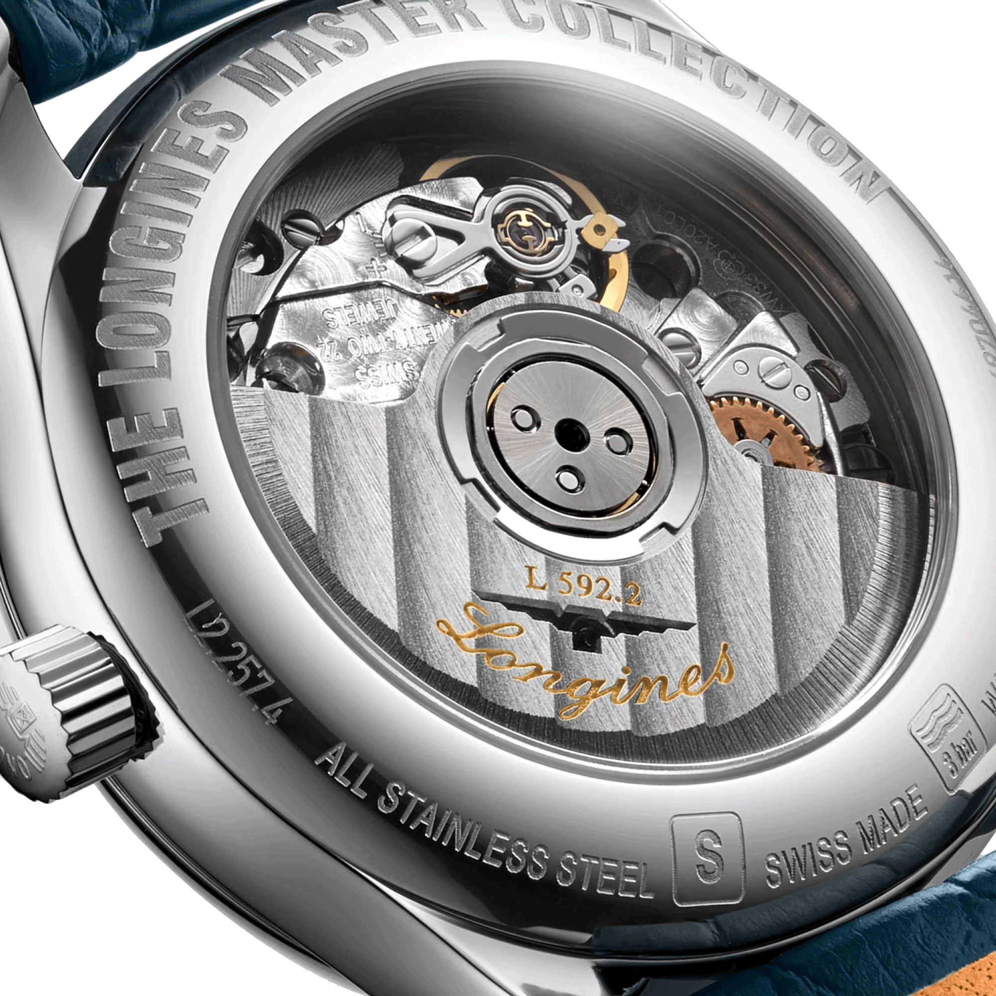 Montre Longines Master Collection automatique cadran bleu soleillé index diamants 29 mm L2.257.4.97.0