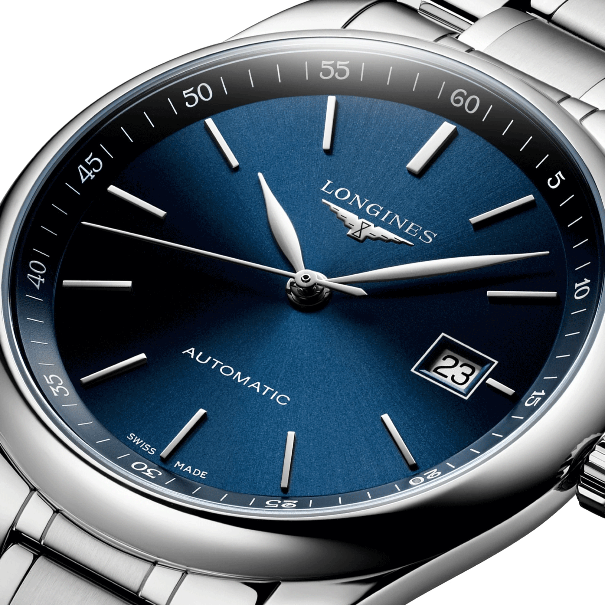Watch Longines Master Collection automatic blue dial steel bracelet 40 mm