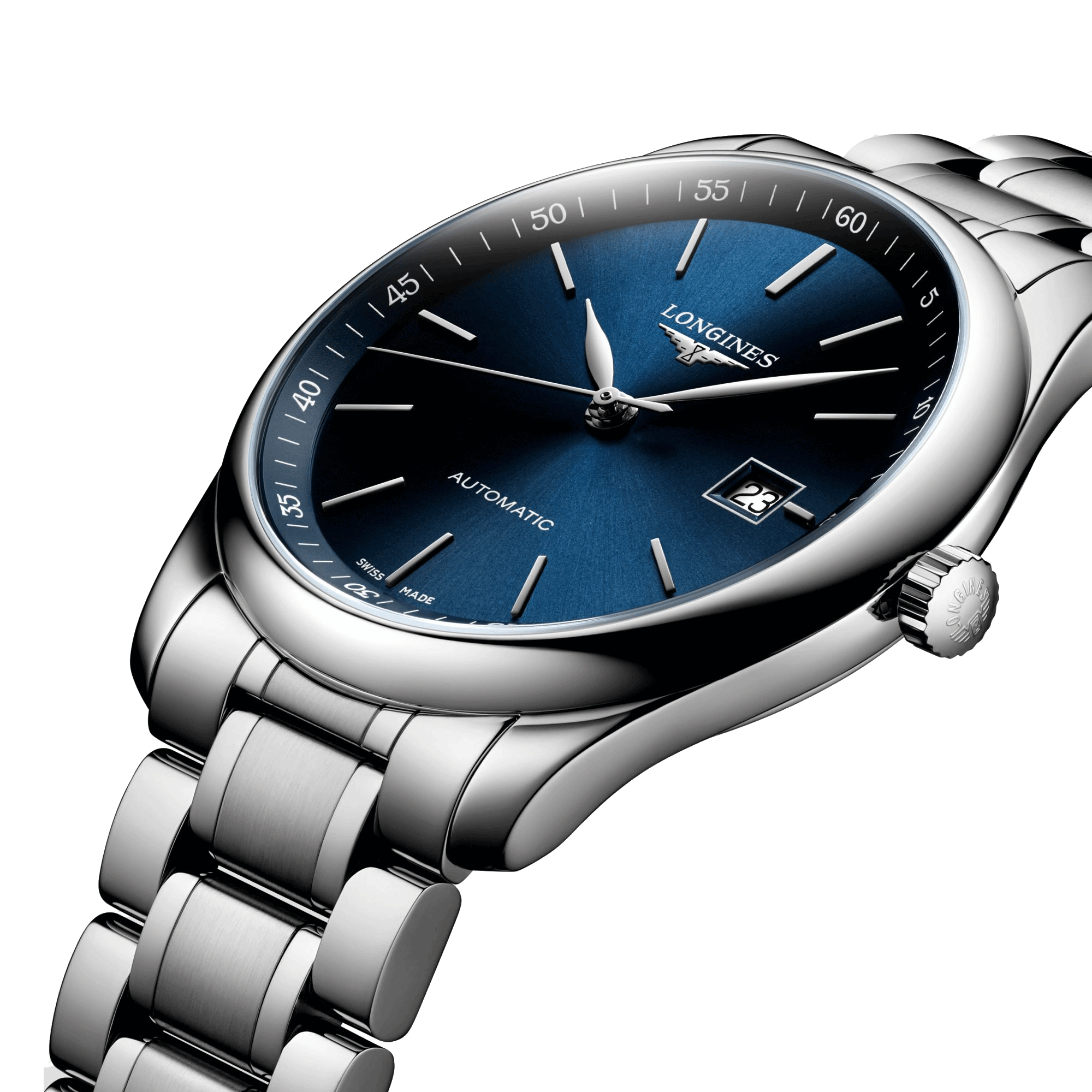Watch Longines Master Collection automatic blue dial steel bracelet 40 mm