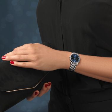 Montre Longines Master Collection automatique cadran bleu nuit index diamants 38,5 mm