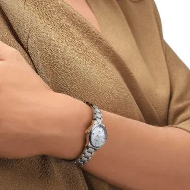 Montre Longines Master Collection automatique cadran nacre index diamants bracelet acier 25,5 mm L2.128.4.87.6