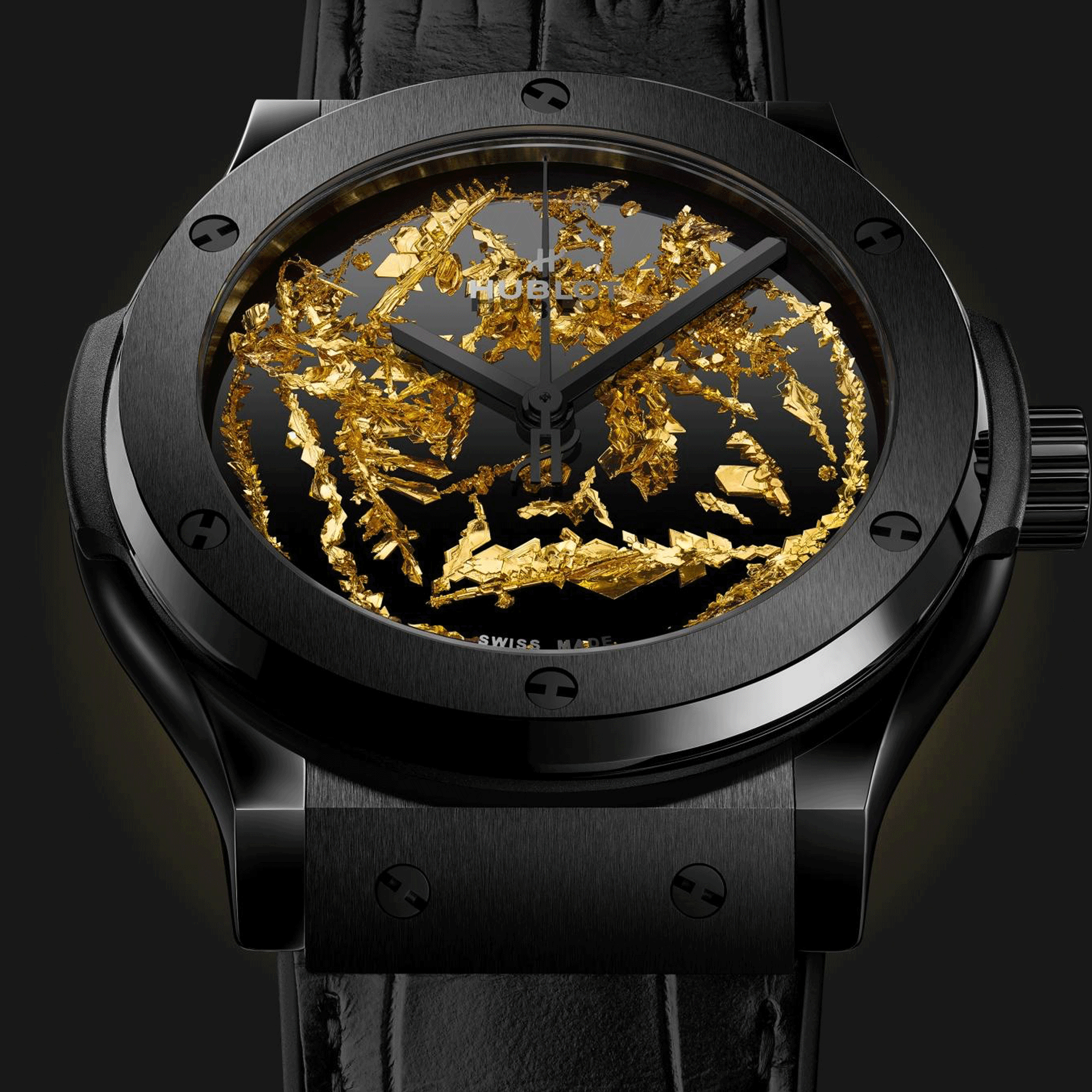 Hublot classic fusion ceramic gold crystal price sale
