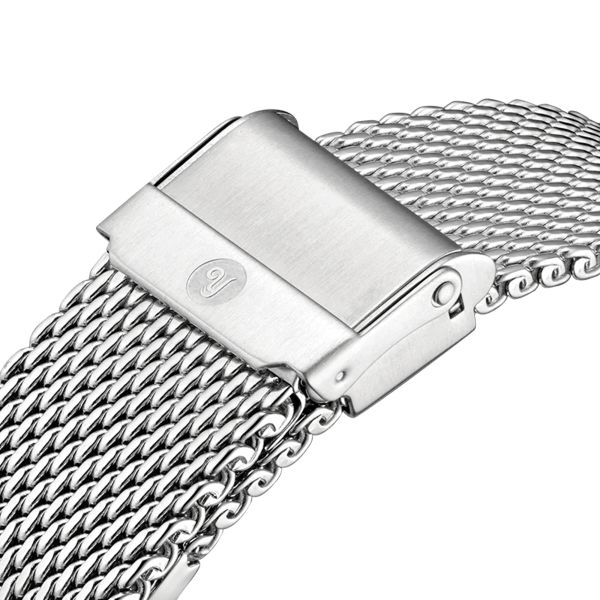 Yema Rallygraf Meca-Quartz watch cream dial stainless steel bracelet Milanese mesh 39 mm YMHF1580-BM