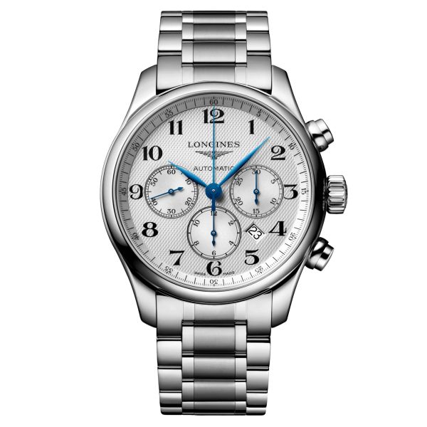 Longines Master Collection automatic chronograph watch steel bracelet 44 mm
