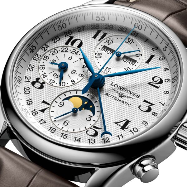 Montre Longines Master Collection Phases de Lune automatique cadran blanc 40 mm L2.673.4.78.3