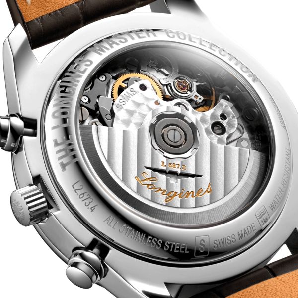 Montre Longines Master Collection Phases de Lune automatique cadran blanc 40 mm L2.673.4.78.3