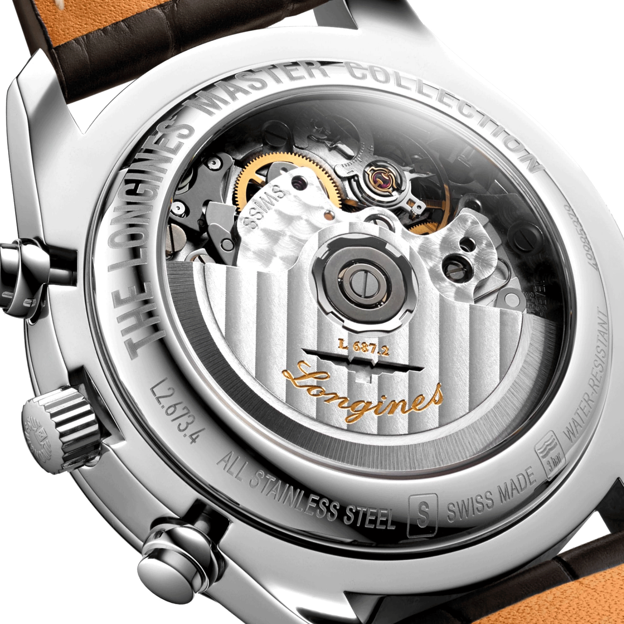 Montre Longines Master Collection Phases de Lune automatique cadran blanc 40 mm L2.673.4.78.3