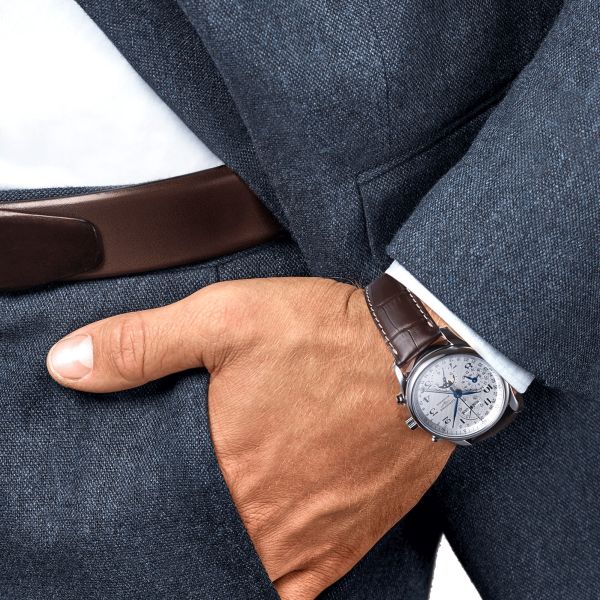 Montre Longines Master Collection Phases de Lune automatique cadran blanc 40 mm L2.673.4.78.3