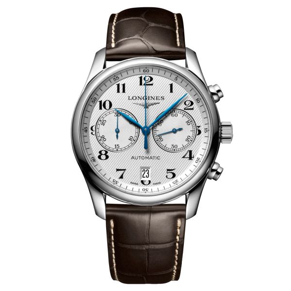 Longines Master Collection automatic chronograph watch white dial 40 mm