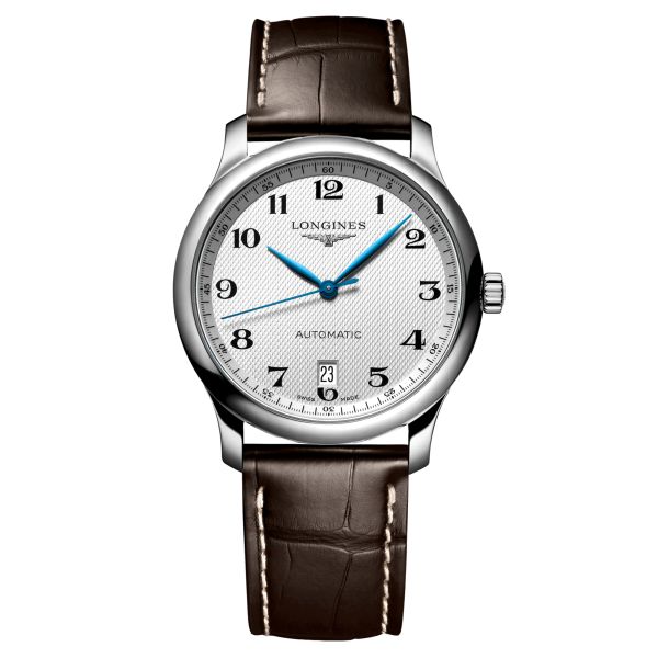 Montre Longines Master Collection automatique cadran blanc bracelet cuir 38,5 mm