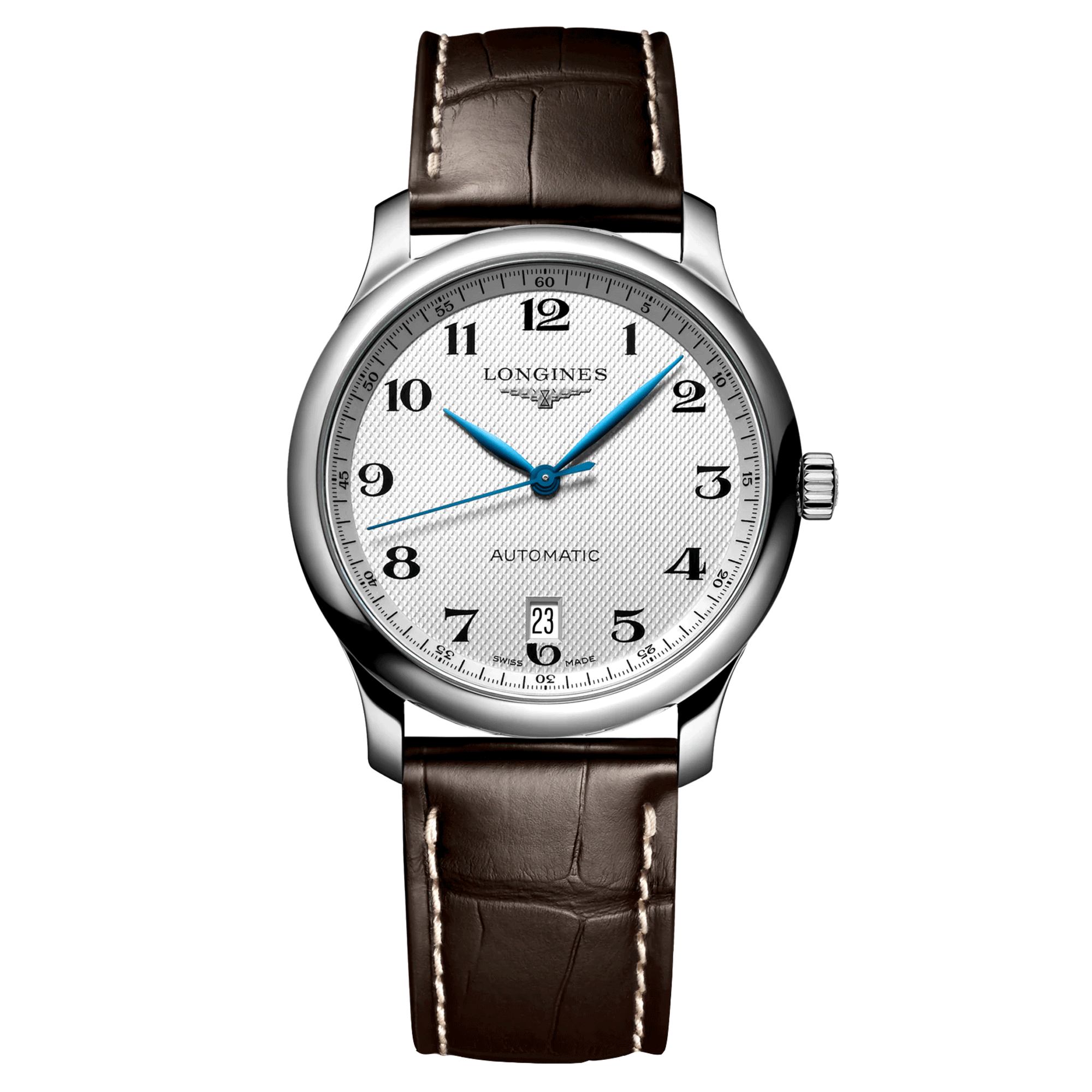 Montre Longines Master Collection automatique cadran blanc bracelet cuir 38,5 mm L2.628.4.78.3