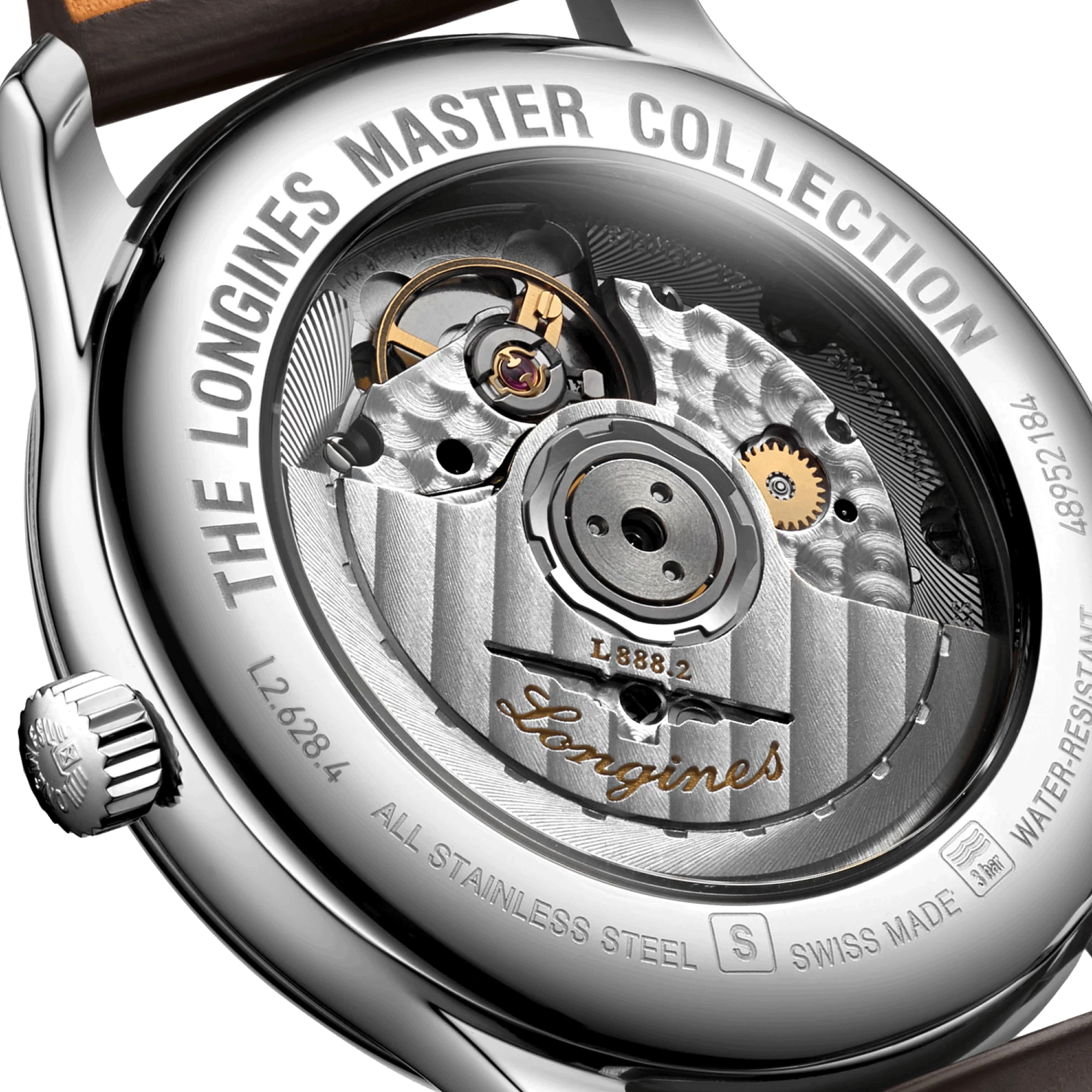 Montre Longines Master Collection automatique cadran blanc bracelet cuir 38,5 mm L2.628.4.78.3