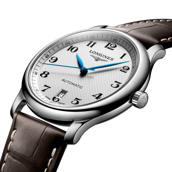 Montre Longines Master Collection automatique cadran blanc bracelet cuir 38,5 mm L2.628.4.78.3