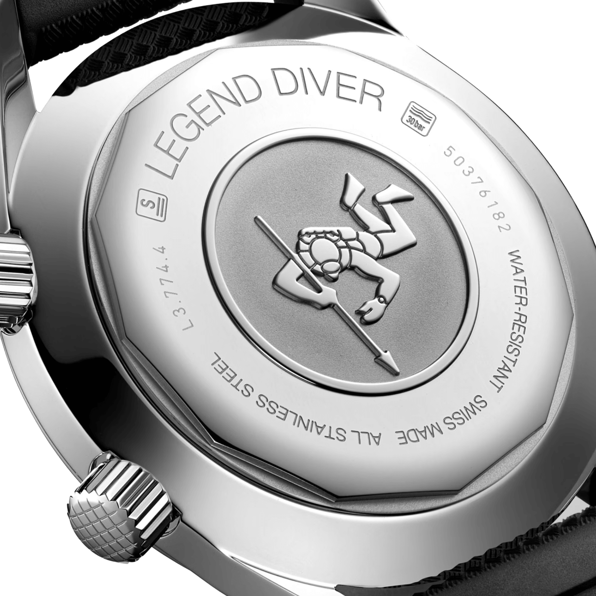 Montre Longines Heritage Diver automatique cadran noir bracelet caoutchouc 42 mm L3.774.4.50.9