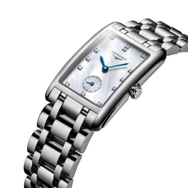 Montre Longines DolceVita quartz acier index diamants bracelet acier L5.512.4.87.6