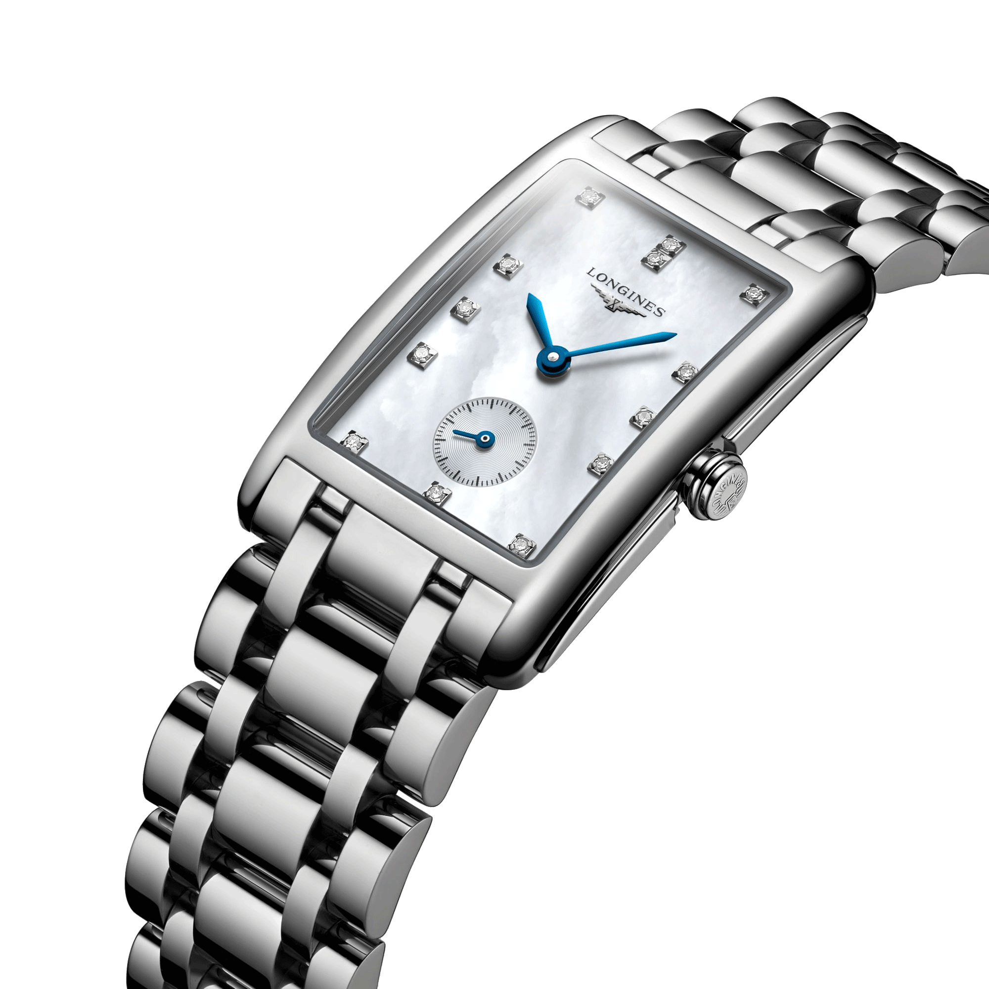 Montre Longines DolceVita quartz acier index diamants bracelet acier L5.512.4.87.6