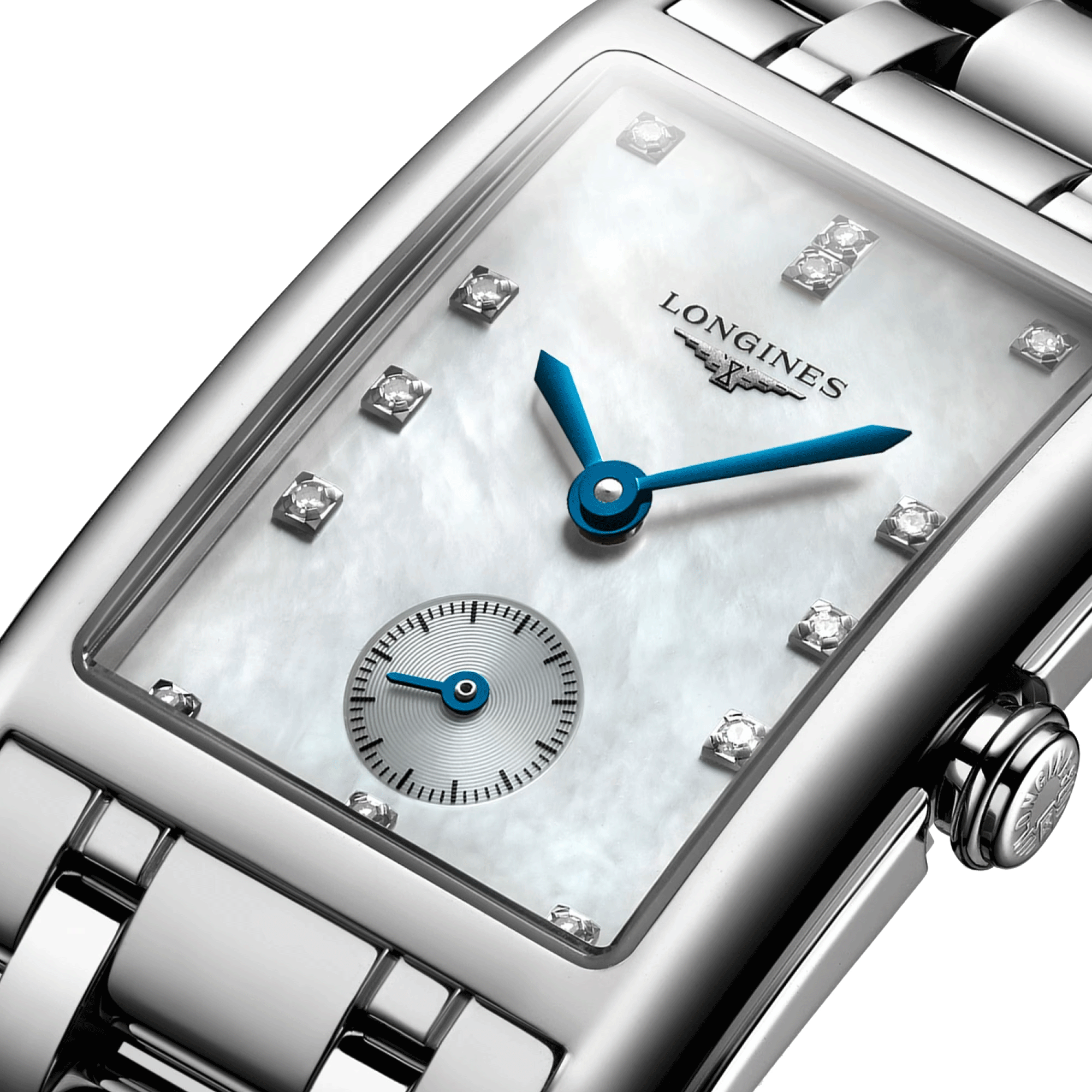 Montre Longines DolceVita quartz acier index diamants bracelet acier L5.512.4.87.6