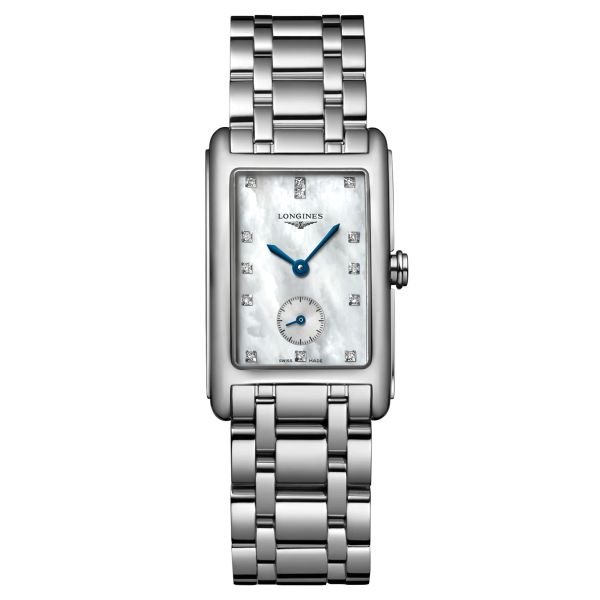 Montre Longines DolceVita quartz acier index diamants bracelet acier L5.512.4.87.6