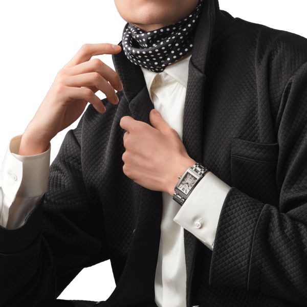 Montre Longines DolceVita automatique cadran argenté chiffres romains bracelet acier L5.757.4.71.6