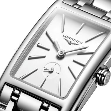 Montre Longines DolceVita quartz cadran blanc bracelet acier L5.255.4.11.6