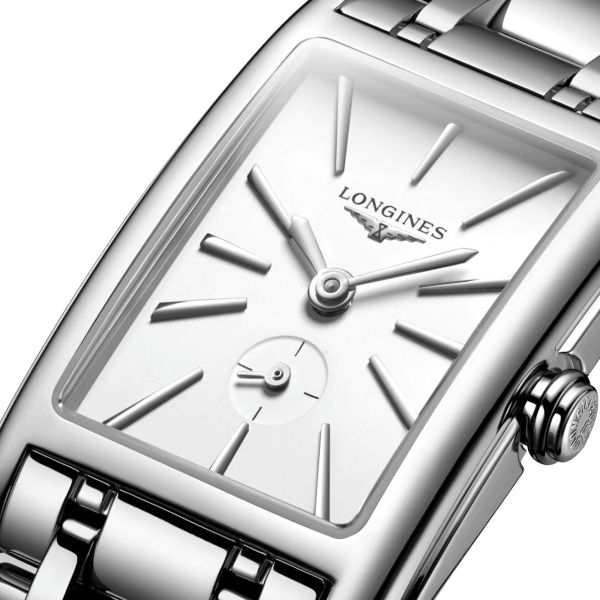 Montre Longines DolceVita quartz cadran blanc bracelet acier L5.255.4.11.6