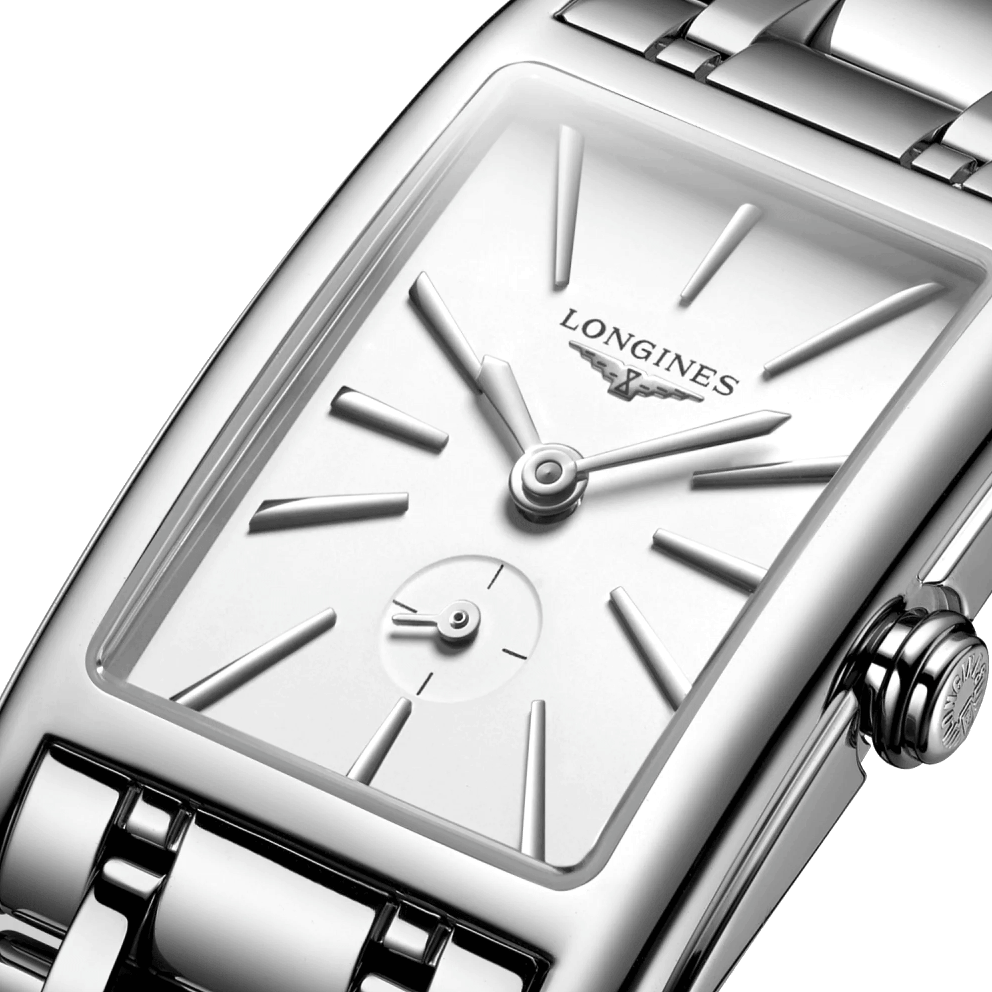 Montre Longines DolceVita quartz cadran blanc bracelet acier L5.255.4.11.6