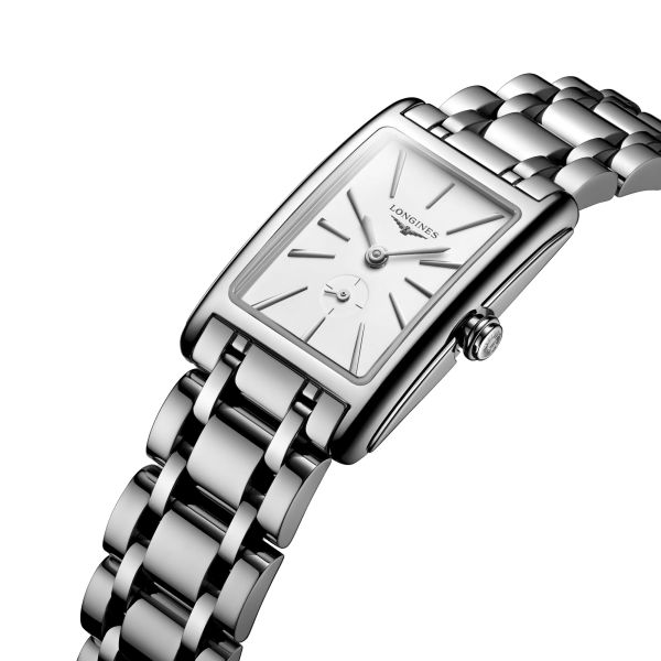 Montre Longines DolceVita quartz cadran blanc bracelet acier L5.255.4.11.6