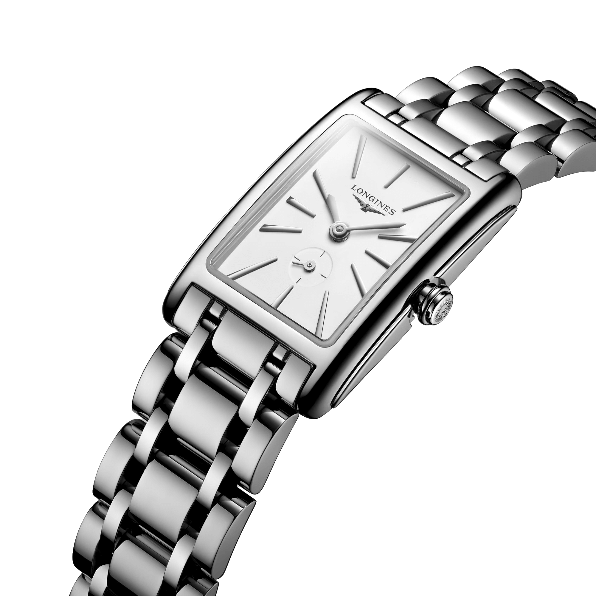 Montre Longines DolceVita quartz cadran blanc bracelet acier L5.255.4.11.6