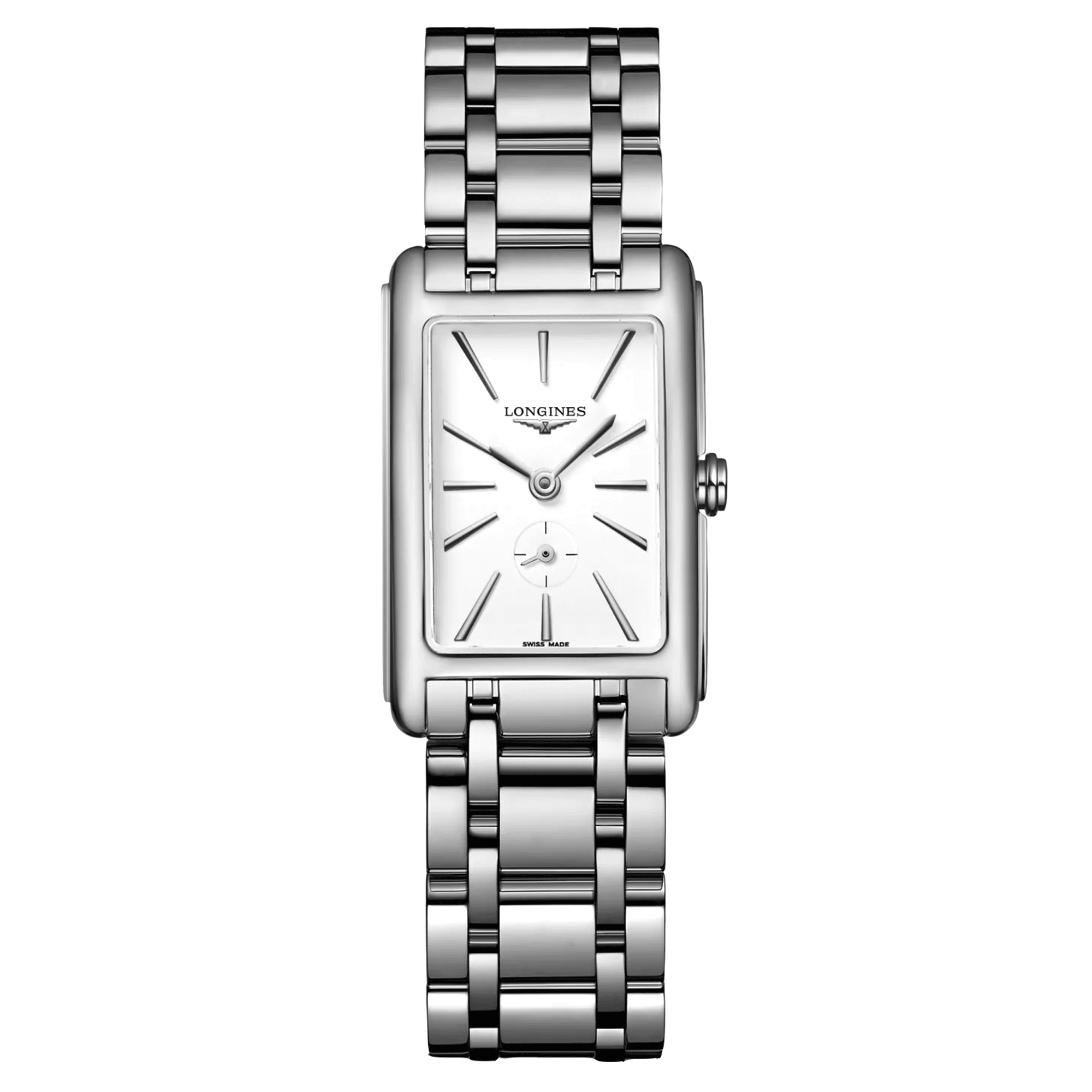 Montre Longines DolceVita quartz cadran blanc bracelet acier L5.255.4.11.6