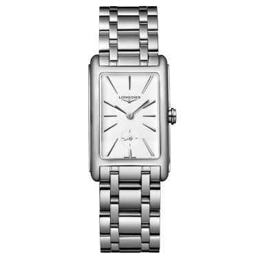 Montre Longines DolceVita quartz cadran blanc petite seconde décentrée bracelet acier L5.512.4.11.6