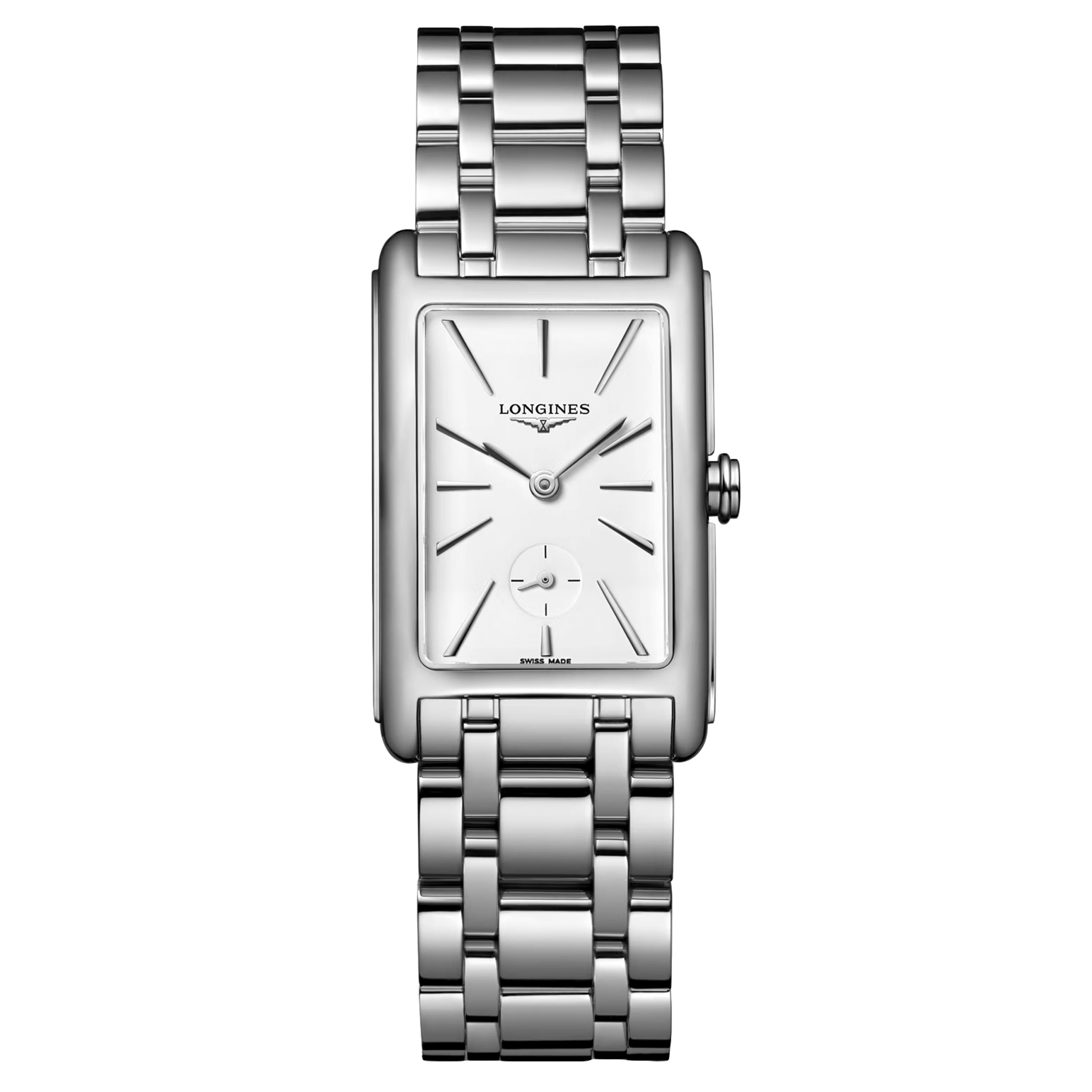 Montre Longines DolceVita quartz cadran blanc petite seconde décentrée bracelet acier L5.512.4.11.6
