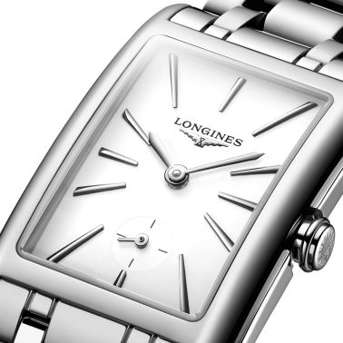 Montre Longines DolceVita quartz cadran blanc petite seconde décentrée bracelet acier L5.512.4.11.6
