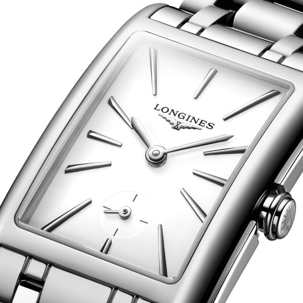 Montre Longines DolceVita quartz cadran blanc petite seconde décentrée bracelet acier L5.512.4.11.6