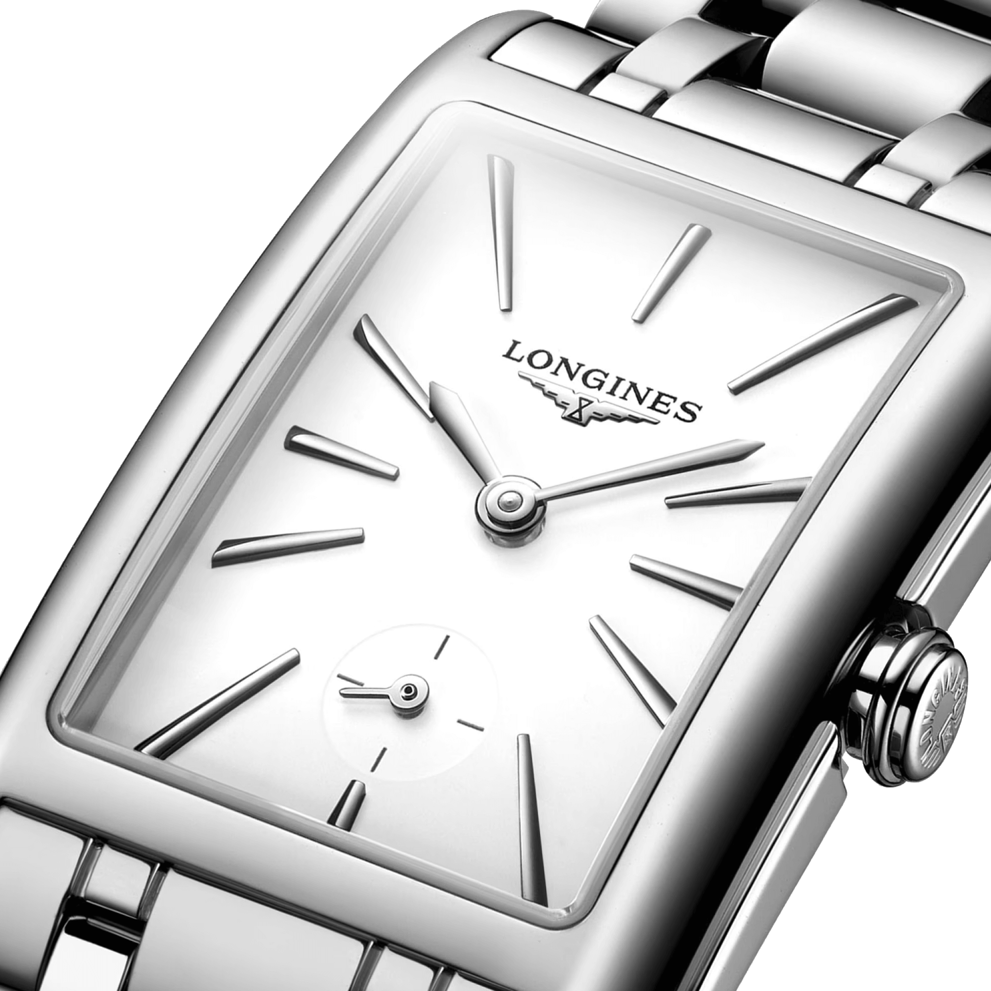 Montre Longines DolceVita quartz cadran blanc petite seconde décentrée bracelet acier L5.512.4.11.6