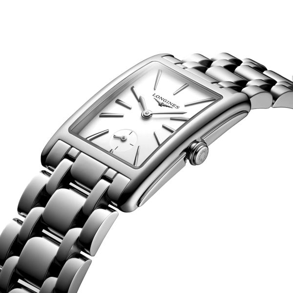 Montre Longines DolceVita quartz cadran blanc petite seconde décentrée bracelet acier L5.512.4.11.6