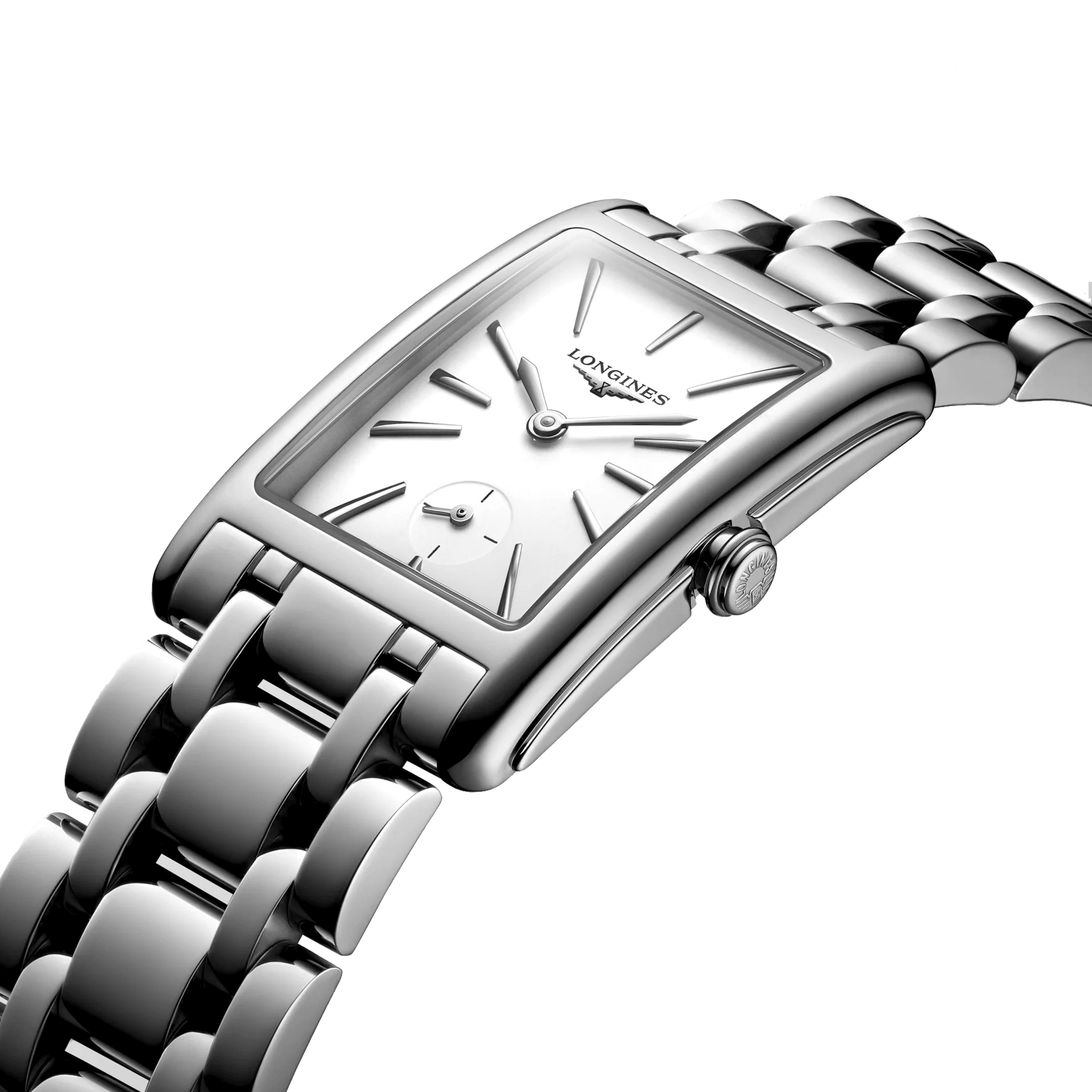 Montre Longines DolceVita quartz cadran blanc petite seconde décentrée bracelet acier L5.512.4.11.6