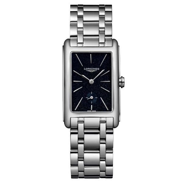 Montre Longines DolceVita quartz cadran bleu bracelet acier 23.30 x 37 mm L5.512.4.93.6